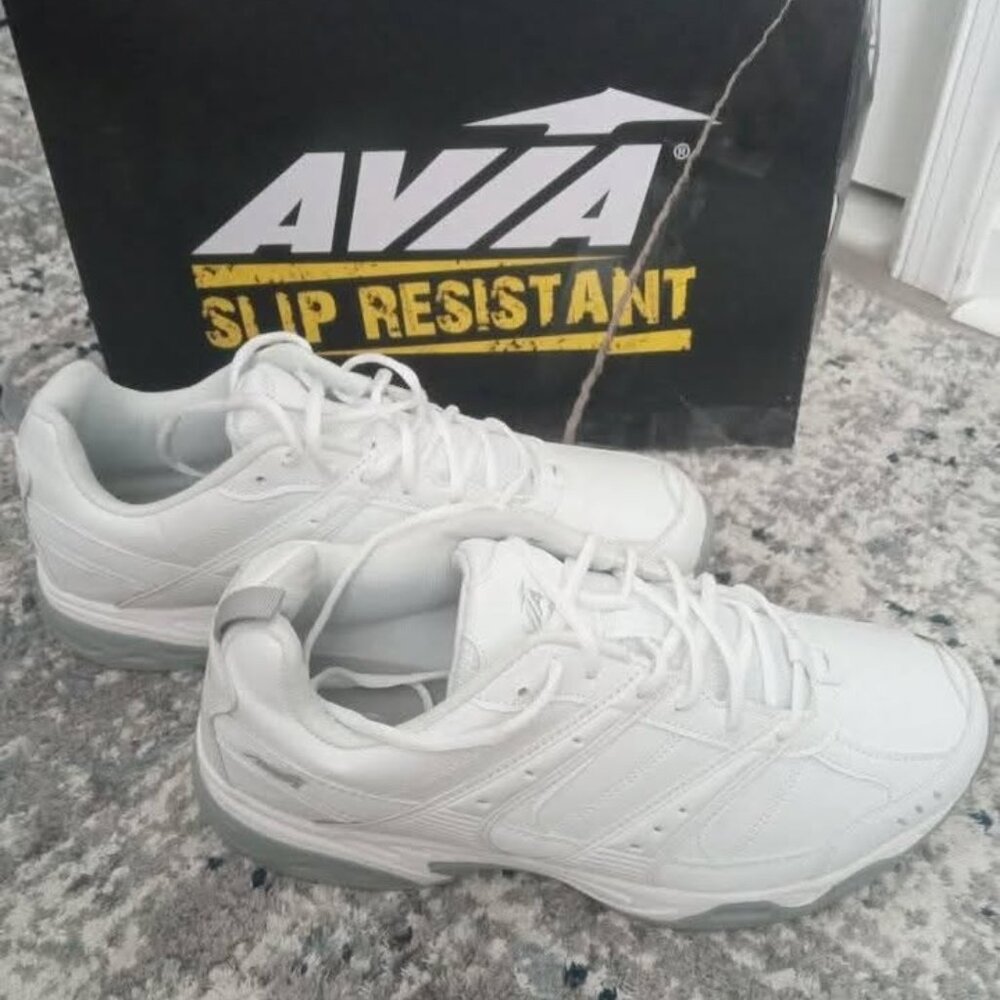 Avia Women’s White Slip-Resistant Athletic Sneakers